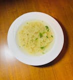 Chicken Broth Soup with Butterfly Pasta
