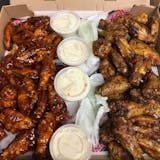 Mega Bucket From The BBQ Chart Pit Wings