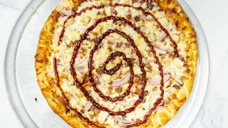 Round BBQ Chicken Pizza
