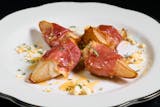 Roasted Pear, Prosciutto, Gorgonzola & truffle honey