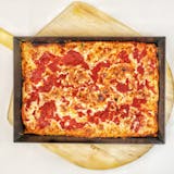 Three Cheese Red Top Detroit Style Pizza