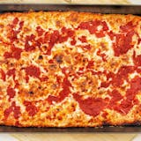 Three Cheese Red Top Sicilian Style Pizza