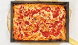 Three Cheese Red Top Sicilian Style Pizza