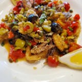 Fried Calamari with Cherry Peppers & Olives