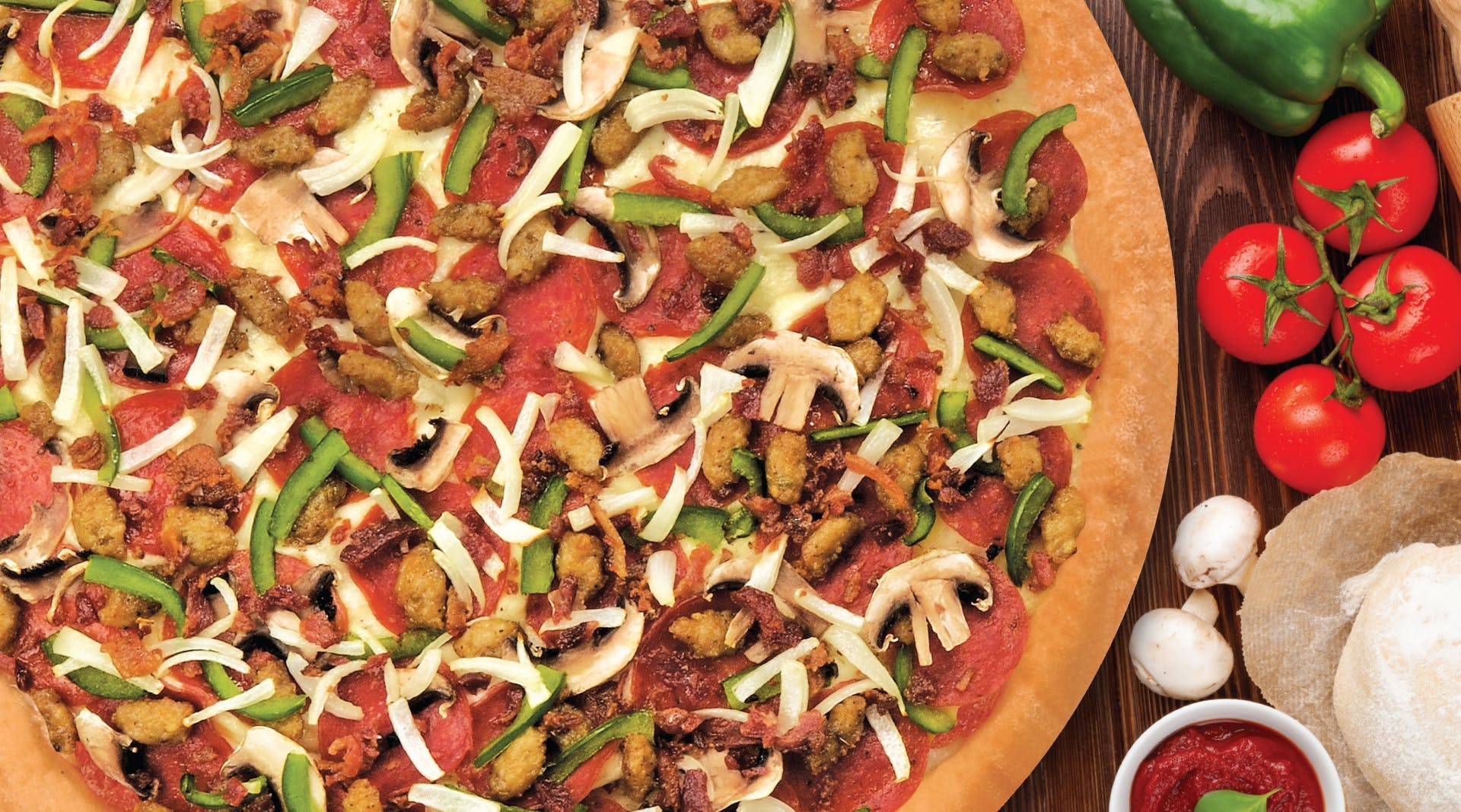 Deep Dish The Works Crustless Pizza