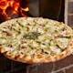 Bacon & Asparagus Pizza with Spicy Honey