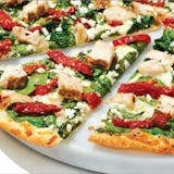 Thin Crust Herb Chicken Mediterranean Pizza