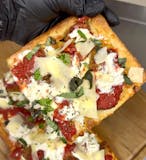 NEW! Eggplant Burrata Pizza