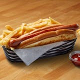 Hot Dog with Fries Basket
