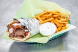 Lamb Gyro Sandwich with Fries