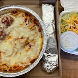 Baked Spaghetti with Two Meatballs Special
