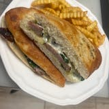 The Grilled Sausage & Spinach Focaccia Sandwich