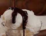 Vanilla Ice Cream With Chocolate Drizzle