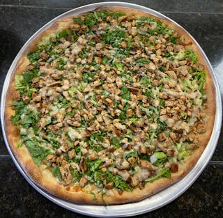 Chicken Caesar Salad Cauliflower Crust Pizza