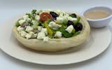 Greek Salad Bread Bowl with Chicken