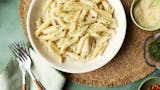 41. Penne Pasta with Creamy Mushrooms Sauce