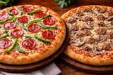 2 Medium Pickup Pizzas – 2 Toppings Each Deal