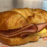 Ham, Egg, Cheese on Croissant Breakfast