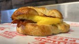 Bacon, Egg, Cheese on Croissant Breakfast