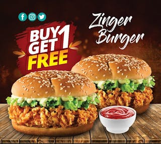 Buy 1 Zinger And Get 1 Free