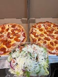 Two Large 1 Topping Pizzas & Large Garden Salad Delivery Special