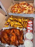 Large 1 Topping Pizza, 12 Wings & 2 Liter Soda Delivery Special