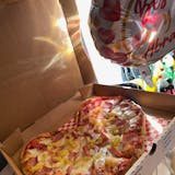 Large Heart Shaped Hawaiian Pizza