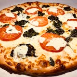 White, Spinach & Tomatoes Pizza