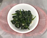 Side of Cooked Fresh Spinach, Garlic & Oil