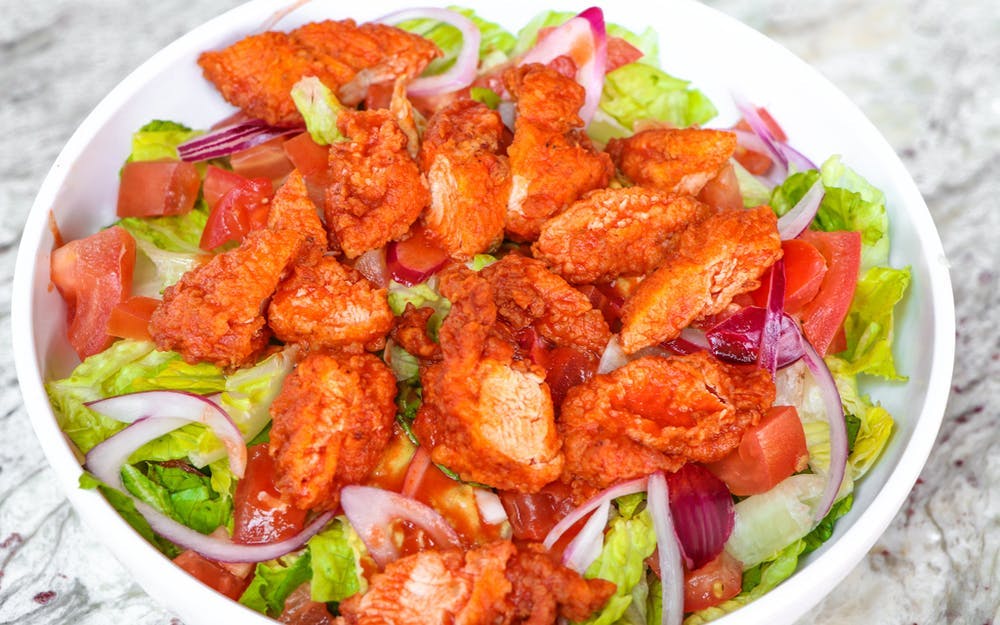 Order Buffalo Salad - Regular food online from Center Court Pizza & Brew store, League City on bringmethat.com