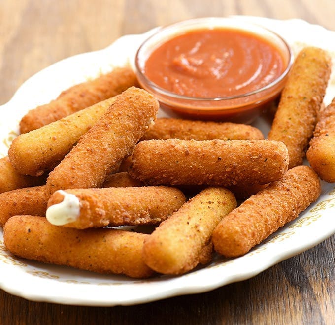 Order Mozzarella Sticks - 5 Pieces food online from Rosetta Pizza store, Nesquehoning on bringmethat.com