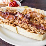 BBQ Chicken Cheesesteak Sandwich with Bacon