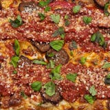 Square Meatball Parm Pizza