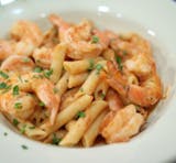 Shrimp Scampi Over Penne Pasta