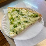 White Broccoli Pizza Slice