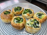 Spinach and broccoli pinwheel