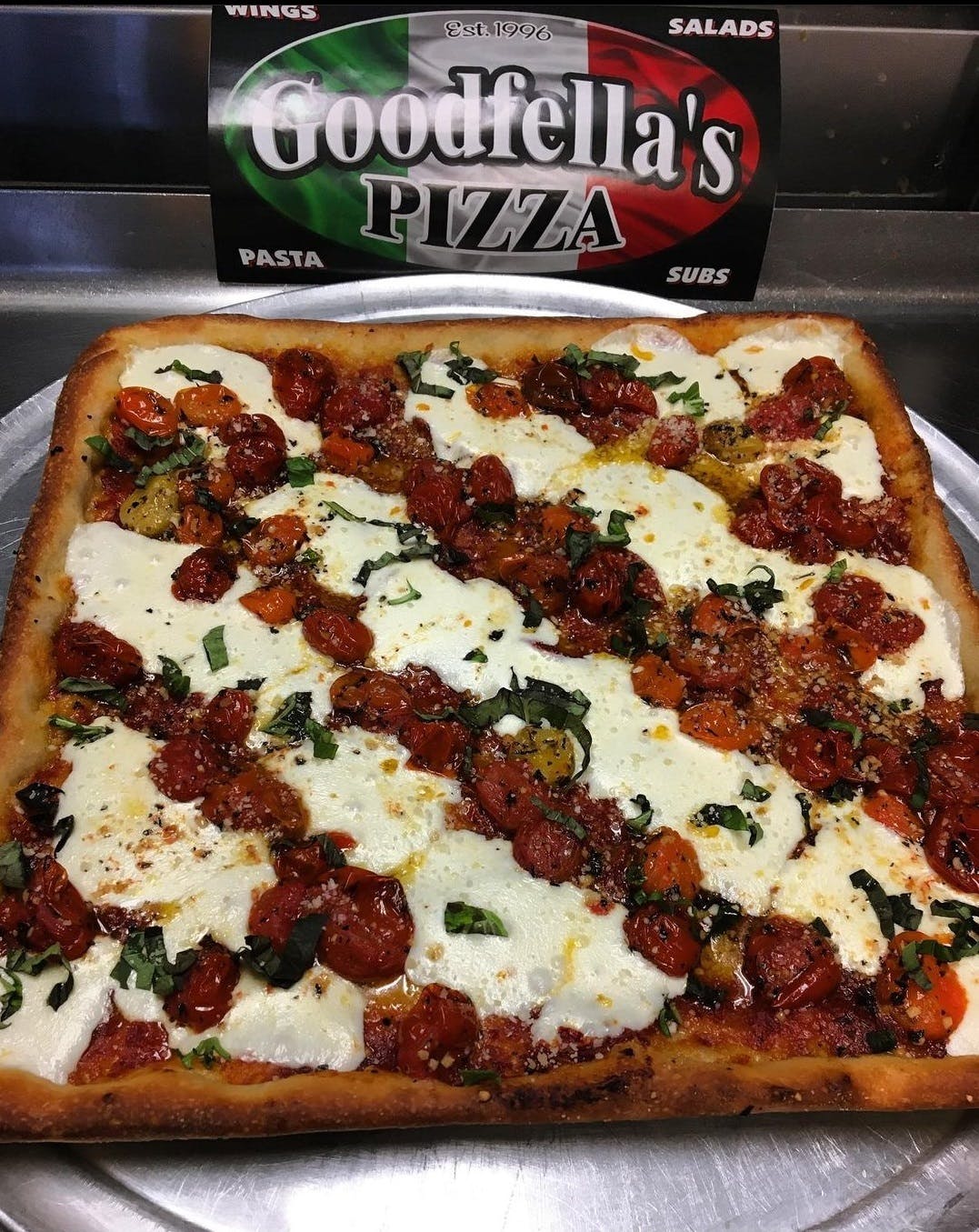 Order Grandma Pizza - 16" food online from Goodfella's Pizza store, Jupiter on bringmethat.com