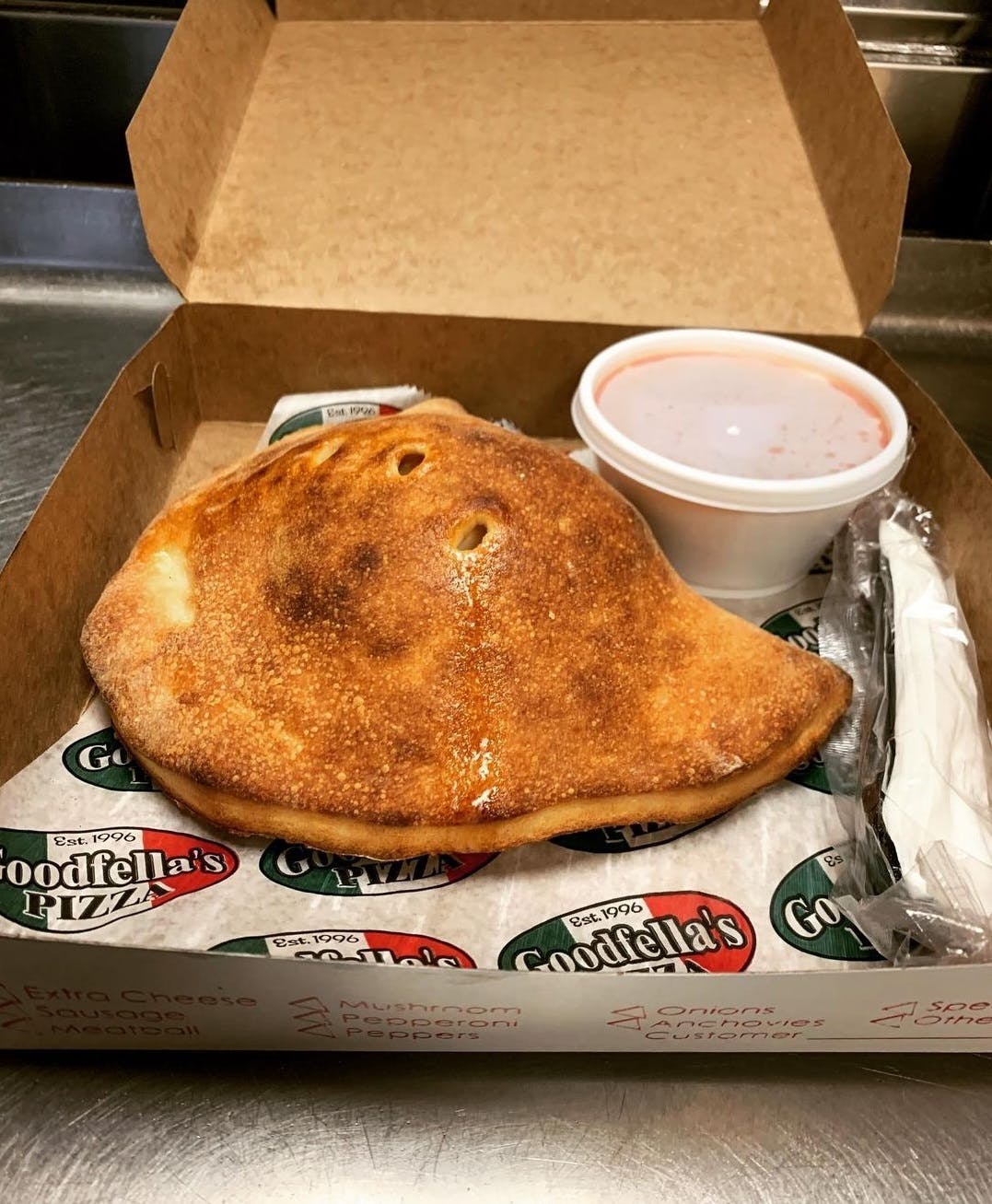 Order Calzone - Small food online from Goodfella's Pizza store, Jupiter on bringmethat.com