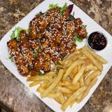 Sesame chicken(with fries)