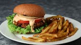 Healthy Vegetarian Burger(with fries)