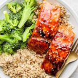 Baked salmon teriyaki