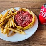 Chicago Deep Dish Pizza, Fries and Drink Combo