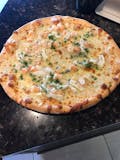 White Seafood Scampi Pizza
