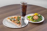 1-Topping Pizza Slice, Salad & a Drink Lunch