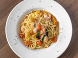 Shrimp Scampi over Linguine Lunch