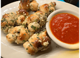 Parsley Garlic Knots with Marinara