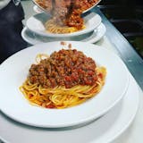 Spaghettini with Meat Sauce