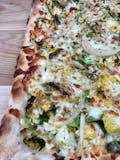 Brussel Sprouts & Caramelized Onions Pan Pizza