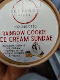 Rainbow cookies sundae