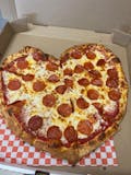 One Topping Heart Shaped Pizza